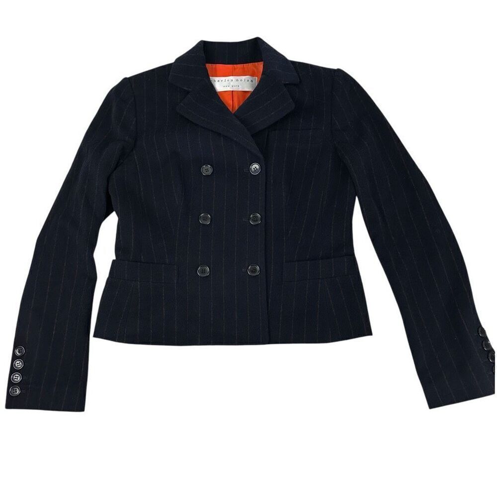 Charles Nolan Womens Double Breasted Blazer size 8